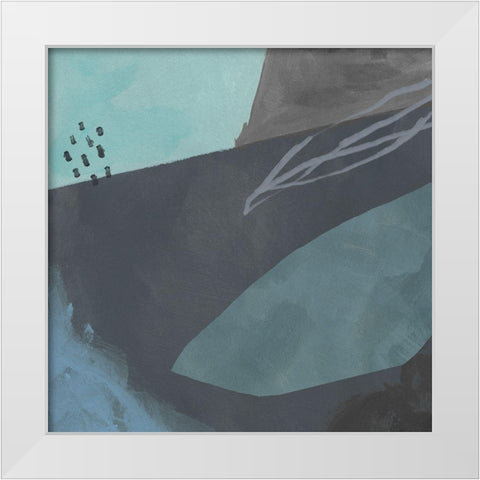 Steely Abstract II White Modern Wood Framed Art Print by Green, Jacob