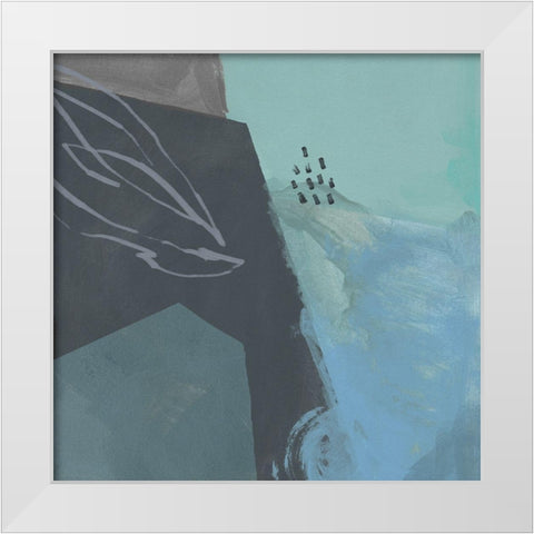 Steely Abstract III White Modern Wood Framed Art Print by Green, Jacob