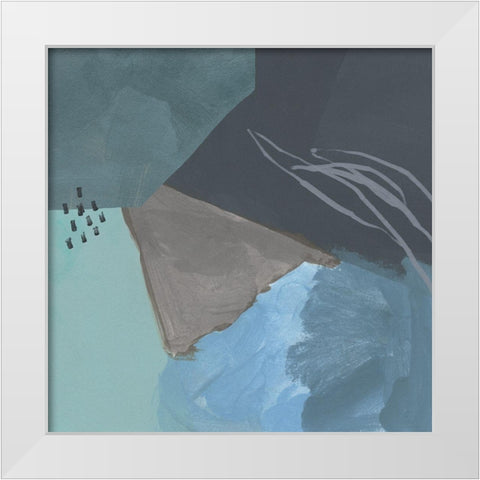 Steely Abstract IV White Modern Wood Framed Art Print by Green, Jacob