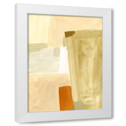 Neutral Block I White Modern Wood Framed Art Print by Barnes, Victoria