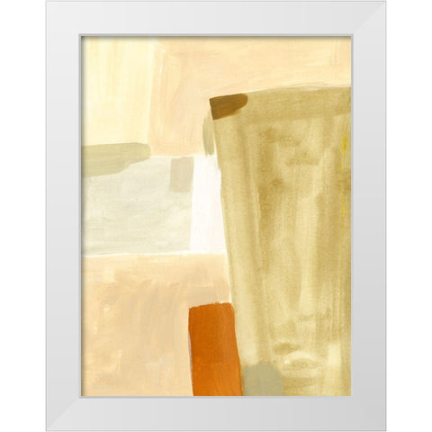 Neutral Block I White Modern Wood Framed Art Print by Barnes, Victoria