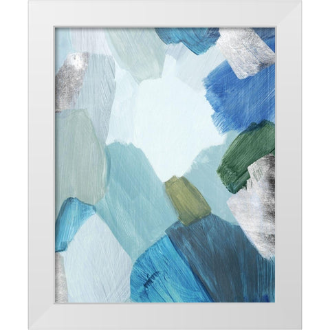 Liquid Links I White Modern Wood Framed Art Print by Popp, Grace