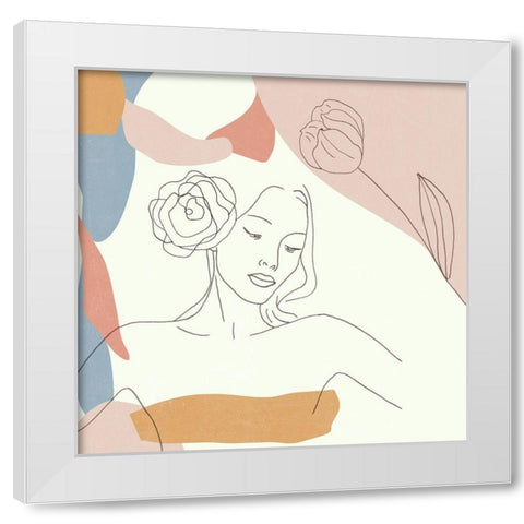 Floral Fantasies IV White Modern Wood Framed Art Print by Wang, Melissa