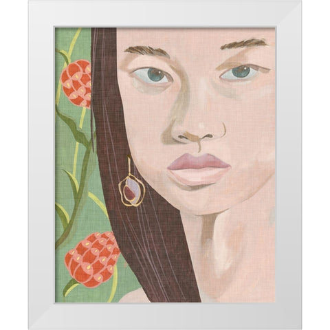 Morning Portrait III White Modern Wood Framed Art Print by Wang, Melissa