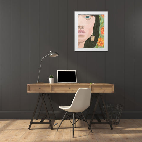 Morning Portrait IV White Modern Wood Framed Art Print by Wang, Melissa