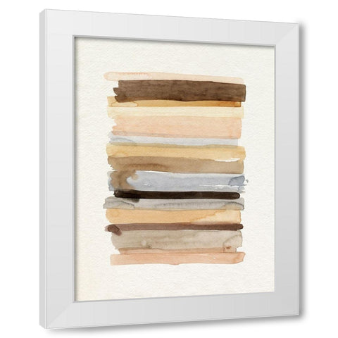 Arid Layers I White Modern Wood Framed Art Print by Popp, Grace