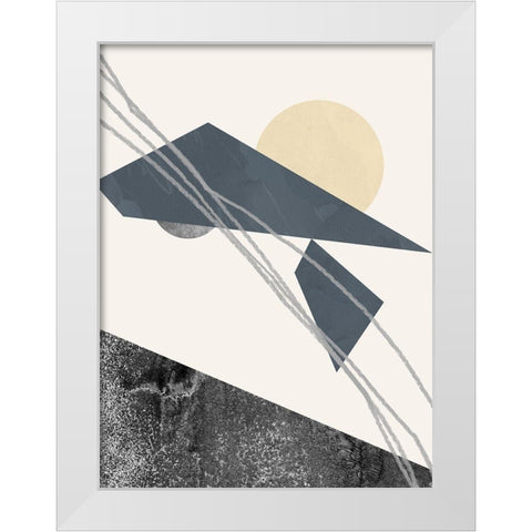 Diamond Slate II White Modern Wood Framed Art Print by Green, Jacob