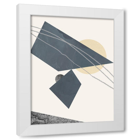 Diamond Slate III White Modern Wood Framed Art Print by Green, Jacob