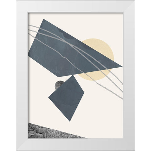 Diamond Slate III White Modern Wood Framed Art Print by Green, Jacob