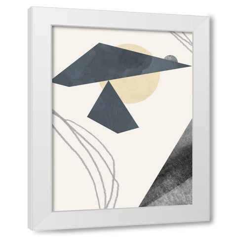 Diamond Slate IV White Modern Wood Framed Art Print by Green, Jacob