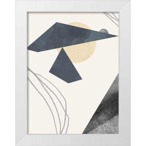 Diamond Slate IV White Modern Wood Framed Art Print by Green, Jacob
