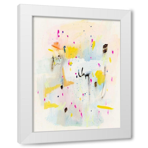 Sprinkle IV White Modern Wood Framed Art Print by Barnes, Victoria