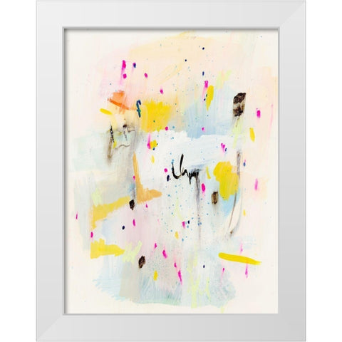 Sprinkle IV White Modern Wood Framed Art Print by Barnes, Victoria