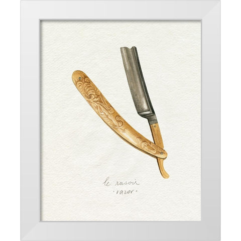 Gilded Toiletries I White Modern Wood Framed Art Print by Popp, Grace