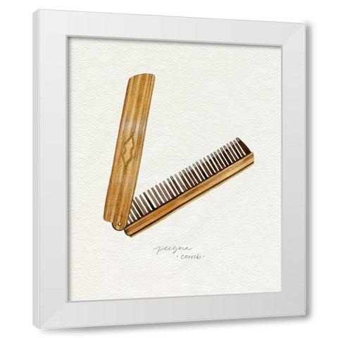 Gilded Toiletries IV White Modern Wood Framed Art Print by Popp, Grace