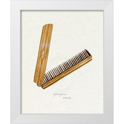 Gilded Toiletries IV White Modern Wood Framed Art Print by Popp, Grace