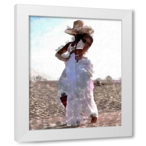 Her Dance II White Modern Wood Framed Art Print by Saunders, Alonzo