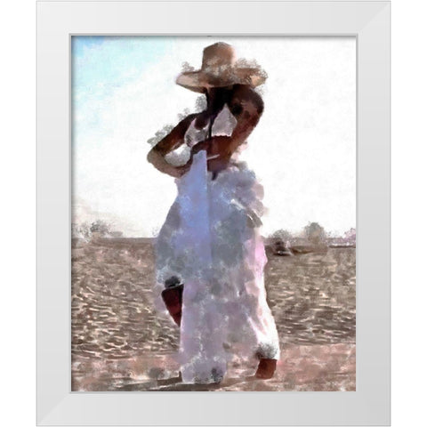 Her Dance II White Modern Wood Framed Art Print by Saunders, Alonzo