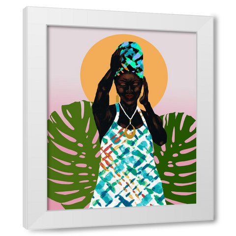 Her Faith White Modern Wood Framed Art Print by Saunders, Alonzo