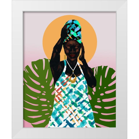 Her Faith White Modern Wood Framed Art Print by Saunders, Alonzo