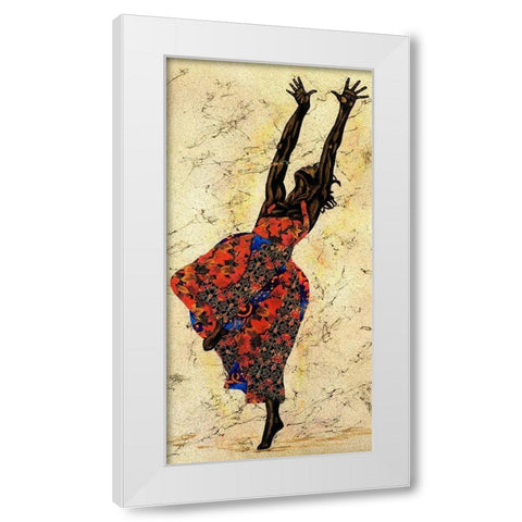 Her Freedom White Modern Wood Framed Art Print by Saunders, Alonzo