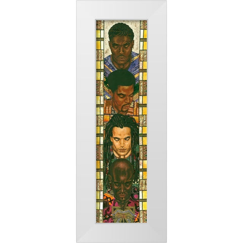 Spiritual People I White Modern Wood Framed Art Print by Saunders, Alonzo
