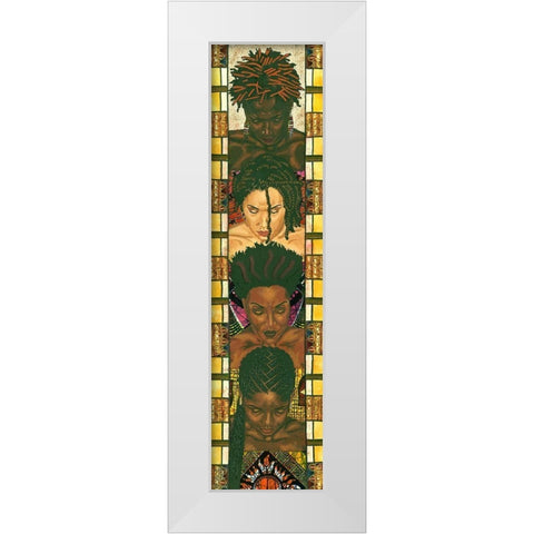 Spiritual People II White Modern Wood Framed Art Print by Saunders, Alonzo