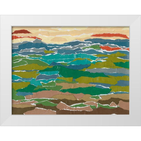 Stratified Landscape I White Modern Wood Framed Art Print by Moore, Regina