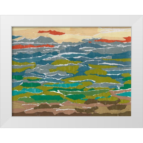 Stratified Landscape II White Modern Wood Framed Art Print by Moore, Regina