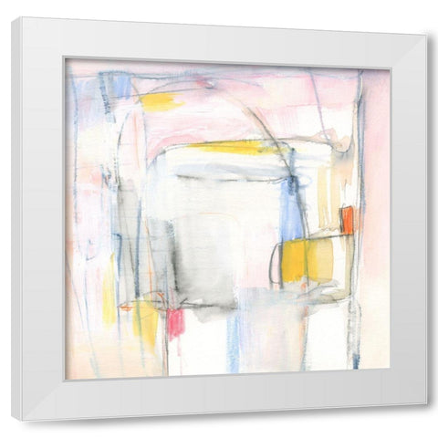 Pastel Meld II White Modern Wood Framed Art Print by Barnes, Victoria