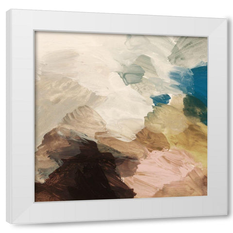 Color Meld I White Modern Wood Framed Art Print by Barnes, Victoria