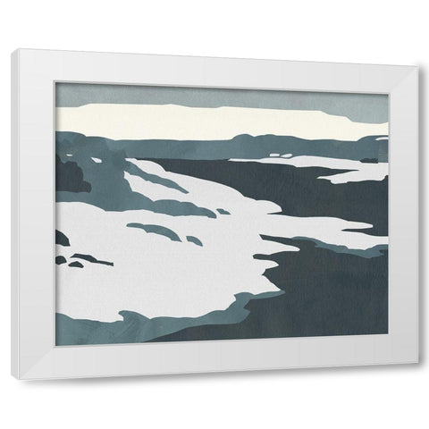 Cutter Island III White Modern Wood Framed Art Print by Green, Jacob