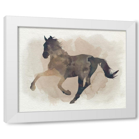 Galloping II White Modern Wood Framed Art Print by Popp, Grace