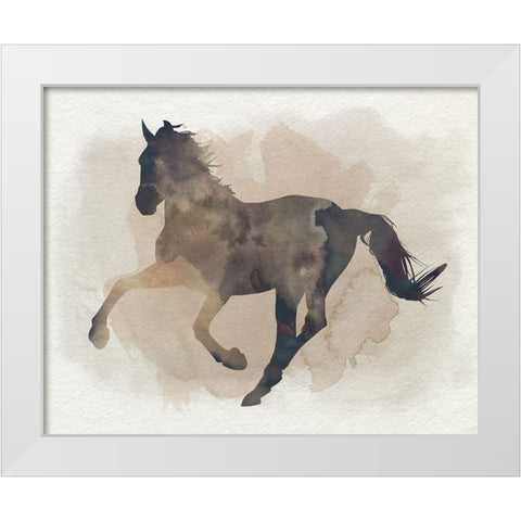 Galloping II White Modern Wood Framed Art Print by Popp, Grace