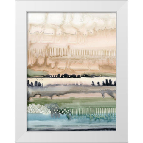 Mesa Horizon Strata I White Modern Wood Framed Art Print by Popp, Grace