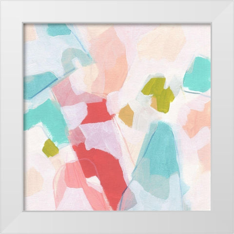 Mosaic Momentum I White Modern Wood Framed Art Print by Vess, June Erica