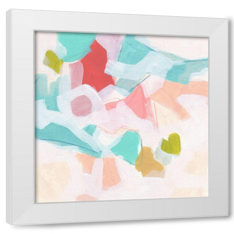 Mosaic Momentum II White Modern Wood Framed Art Print by Vess, June Erica