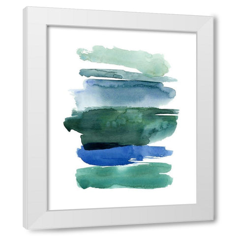 Swatches of Sea I White Modern Wood Framed Art Print by Popp, Grace