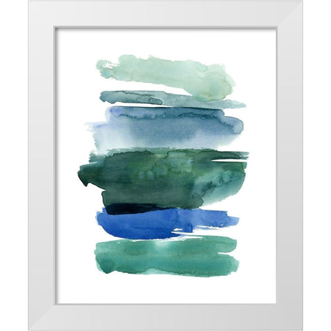 Swatches of Sea I White Modern Wood Framed Art Print by Popp, Grace