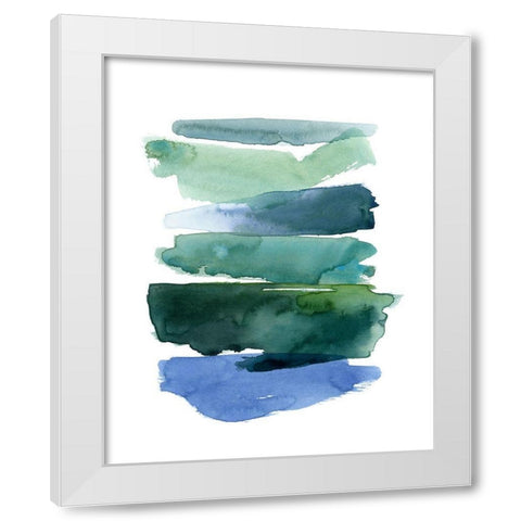 Swatches of Sea II White Modern Wood Framed Art Print by Popp, Grace