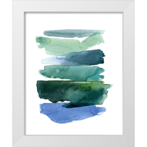 Swatches of Sea II White Modern Wood Framed Art Print by Popp, Grace