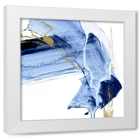 Golden Current I White Modern Wood Framed Art Print by Harper, Ethan