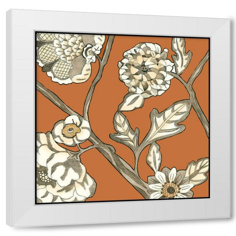 Butterscotch Chintz IV White Modern Wood Framed Art Print by Zarris, Chariklia