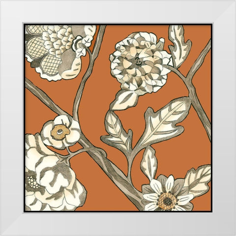 Butterscotch Chintz IV White Modern Wood Framed Art Print by Zarris, Chariklia