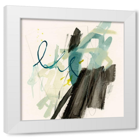 Seafoam and Slate II White Modern Wood Framed Art Print by Barnes, Victoria