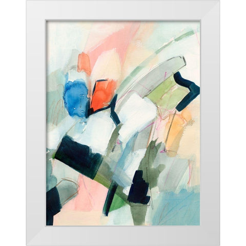 Color Scramble II White Modern Wood Framed Art Print by Barnes, Victoria