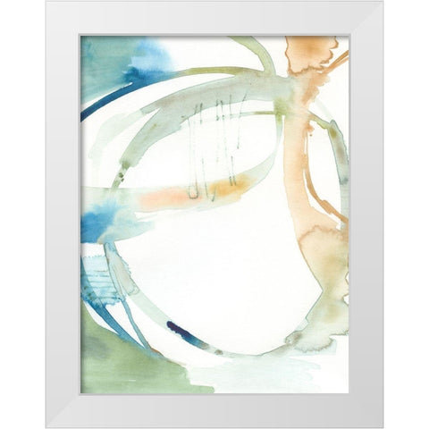 Organic Loop II White Modern Wood Framed Art Print by Barnes, Victoria