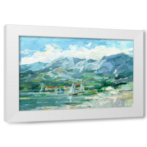 Sailing Along the Coast I White Modern Wood Framed Art Print by Harper, Ethan