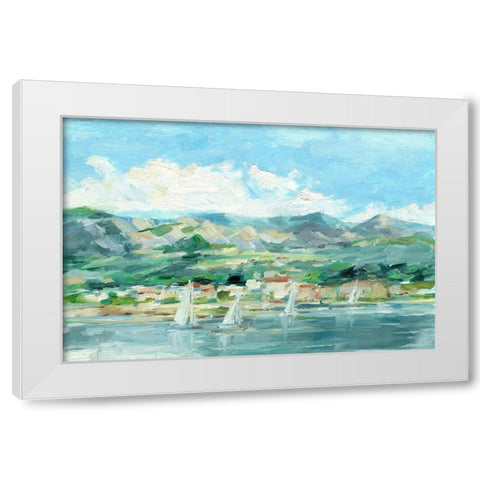 Sailing Along the Coast II White Modern Wood Framed Art Print by Harper, Ethan