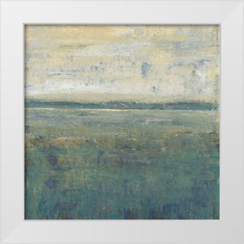 Sage Terrain II White Modern Wood Framed Art Print by OToole, Tim